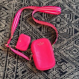 Kate Spade Fuchsia Crossbody Bag with Pouch